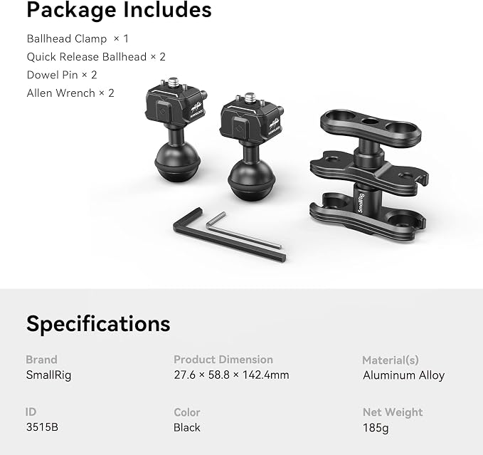 SmallRig Quick Release Ballhead Magic Arm 360° Rotation Articulating Magic Arm - Image 9