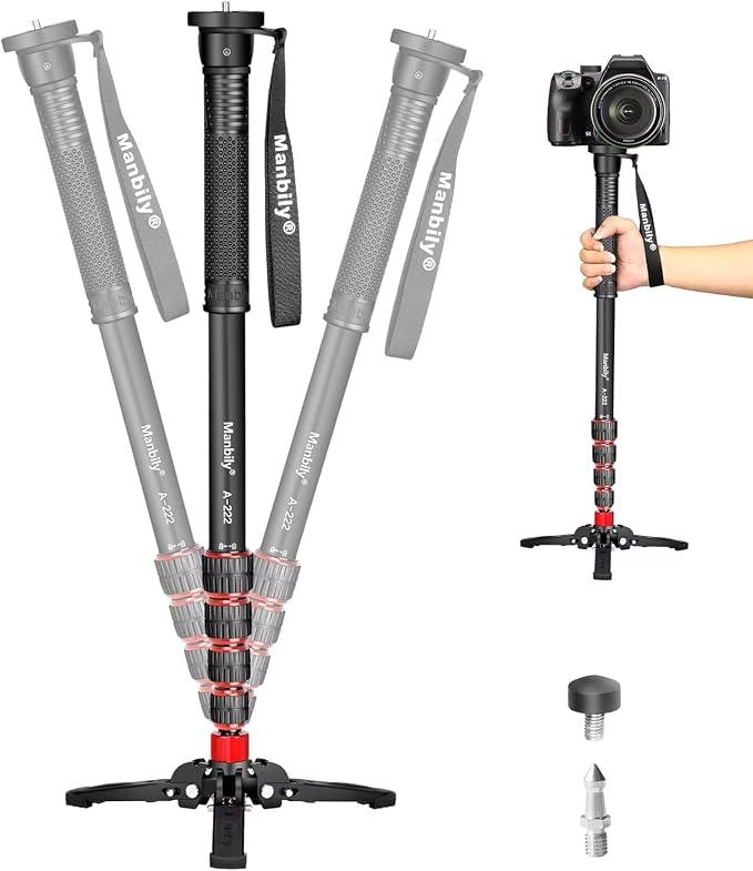 Manbily Extendable Camera Aluminum Monopod by Manbily