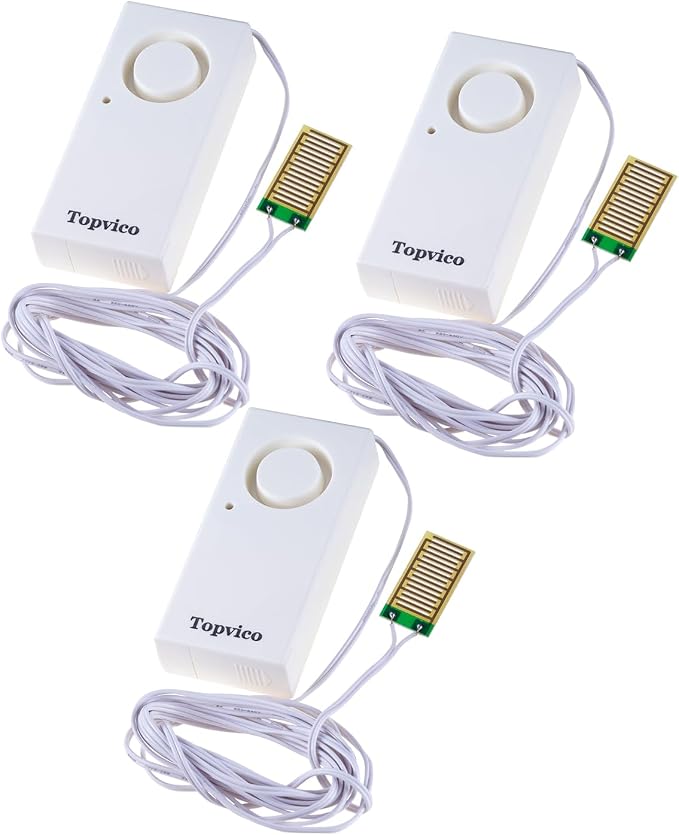 Water Leak Detectors for Home, Sump Pump, Under Sink, Moisture Alarm Sensor by MakeLifeSaferandSmarterEnjoyPeaceofMind