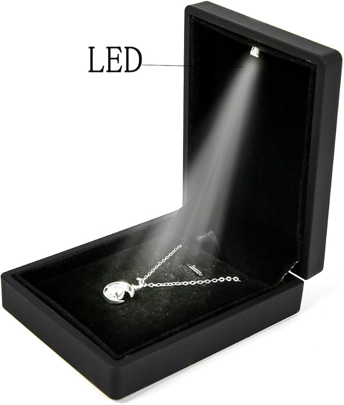 iSuperb® Pendant Box Black Jewelry Case Organizer - Image 2