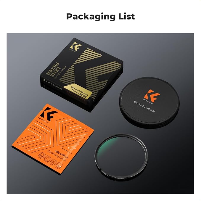 K&F CONCEPT 52mm Shockproof & Ultra Low Reflectivity MCUV Lens Protection Filter - Image 8