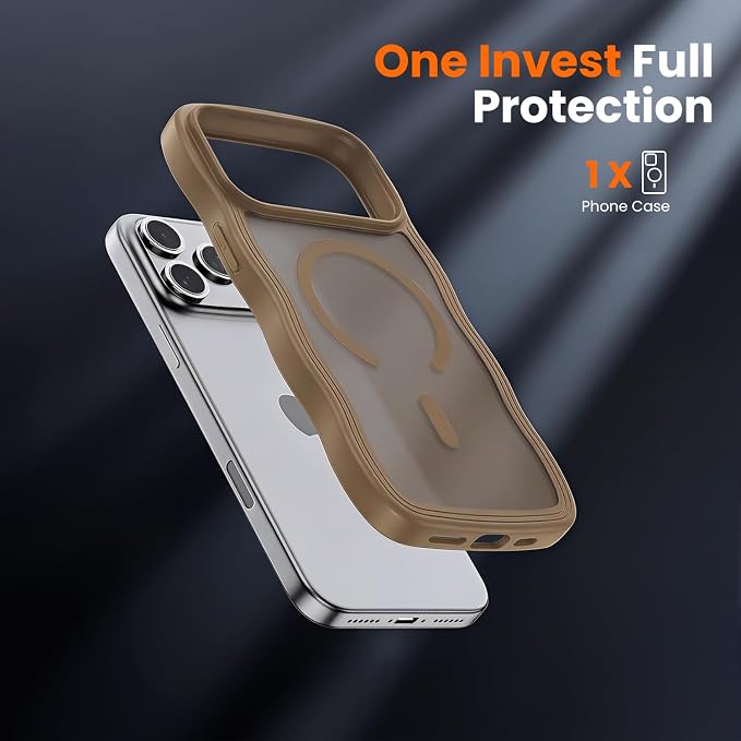 toushion for iPhone 17 Pro Case Cute Brown, Fits MagSafe, Matte Skin Feeling - Image 2