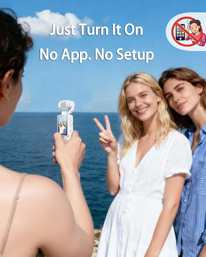 Portable Video Recorder with 180° Rotating Lens, Vlogging Camera, Pocket Body - Image 4