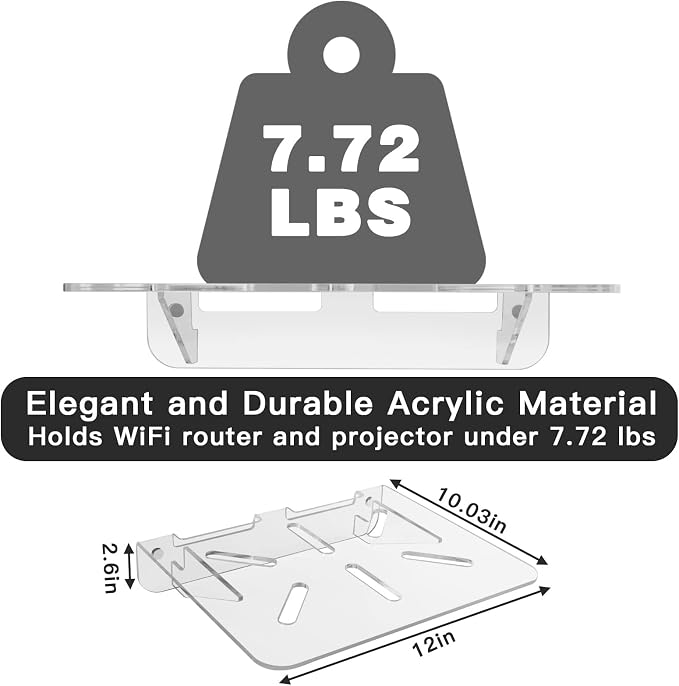 Acrylic Floating Wall Mount Shelf Holder - Image 2
