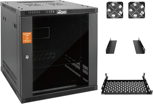 Tecmojo 12U Wall Mount Rack Cabinet, Heavy-Duty 176 Lbs High Load Capacity by Tecmojo