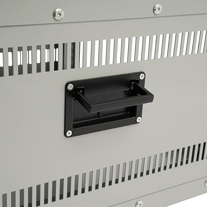 6U Stereo & Studio Rack with Wheels, Open Frame Audio Rack Cabinet, Rolling - Image 7