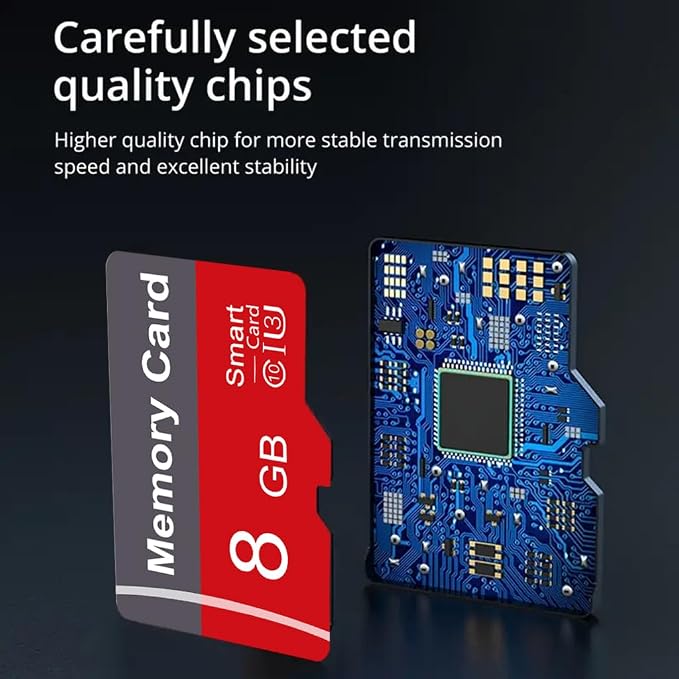 2 Pack Memory Card 8GB with Adapter, High Speed TF Card, UHS-I C10 A1 Memory TF - Image 4