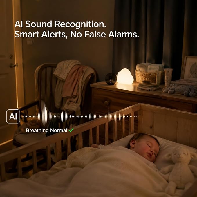 2K 5G Indoor Security Camera, No Subscription AI Baby Monitor - Image 4
