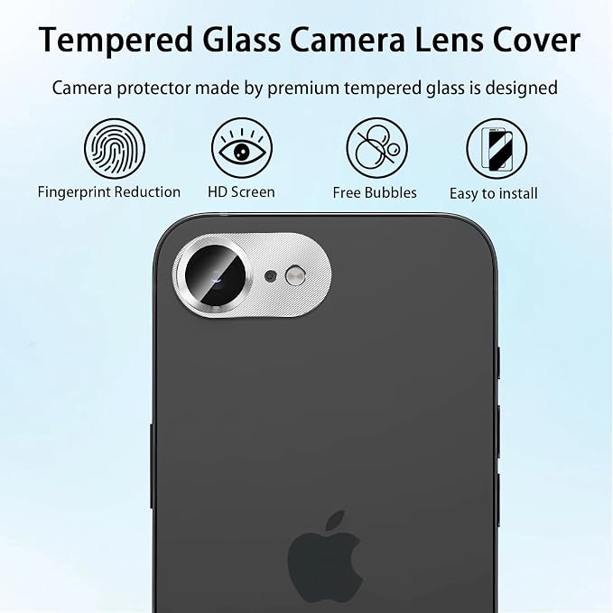 Camera Lens Protector for iPhone 17e / iPhone 16e, Aluminum Alloy Sapphire - Image 6