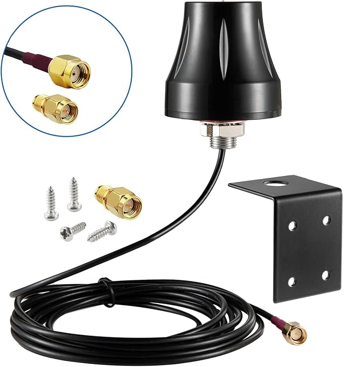 Waterproof Dual Band WiFi 2.4GHz 5GHz 5.8GHz Outdoor 5dBi RP-SMA/SMA Male by Eifagur-ConnectorTheWorld