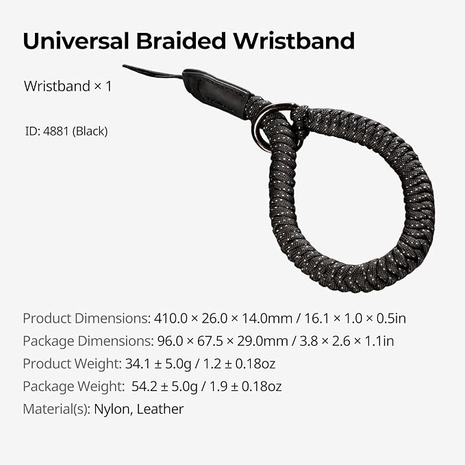 SMALLRIG Camera Wrist Strap, Universal Braided Camera Hand Strap, Adjustable - Image 6