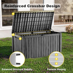200 Gallon Waterproof Outdoor Storage Box, UV Resistant Resin Deck Box - Image 3