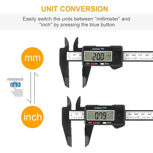 Digital Caliper, Sangabery 0-6 inches Caliper - Image 2