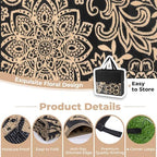 Findosom Waterproof Outdoor Rug 6' x 9' - Image 5