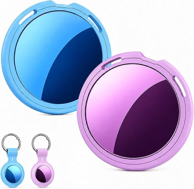 2 Pack Tracker Tags Pair with Apple Find My Bluetooth Air Smart Tags Key Finder by CYBERDOT