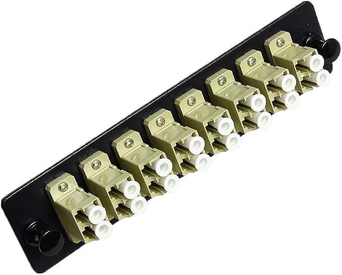 RiteAV LGX Footprint Fiber Optic Cable LC Adapter Patch Panel 8 Ports Loaded by RiteAV