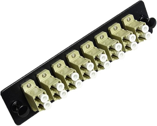 RiteAV LGX Footprint Fiber Optic Cable LC Adapter Patch Panel 8 Ports Loaded by RiteAV