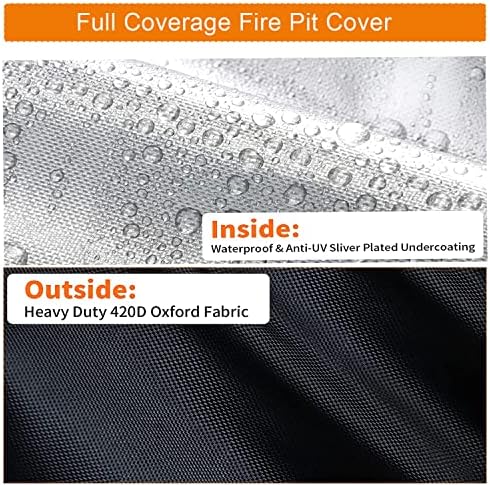 Waterproof Fire Pit Cover 20" D x 15" H - Image 4