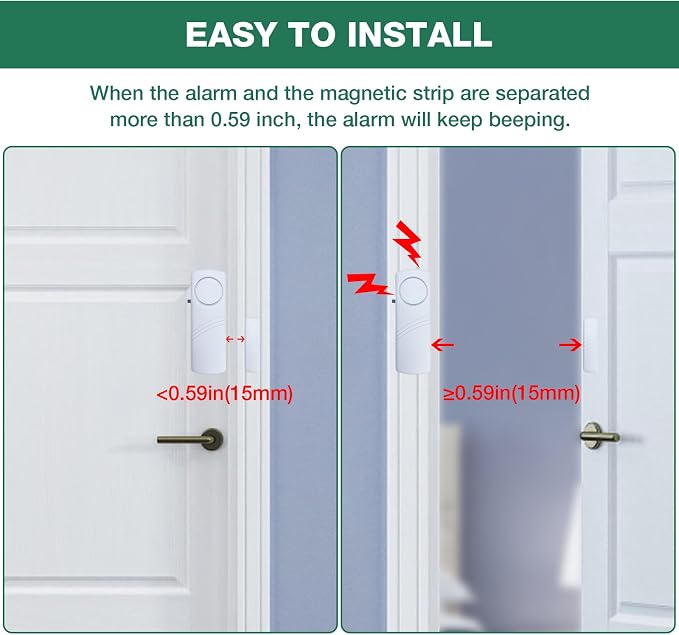 Door Window Alarm, 90DB Door Alarms - Image 5