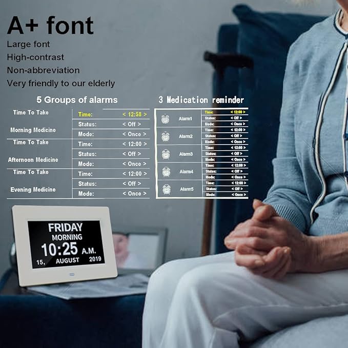 AINFTIME DST Clock with Day and Date - Image 3