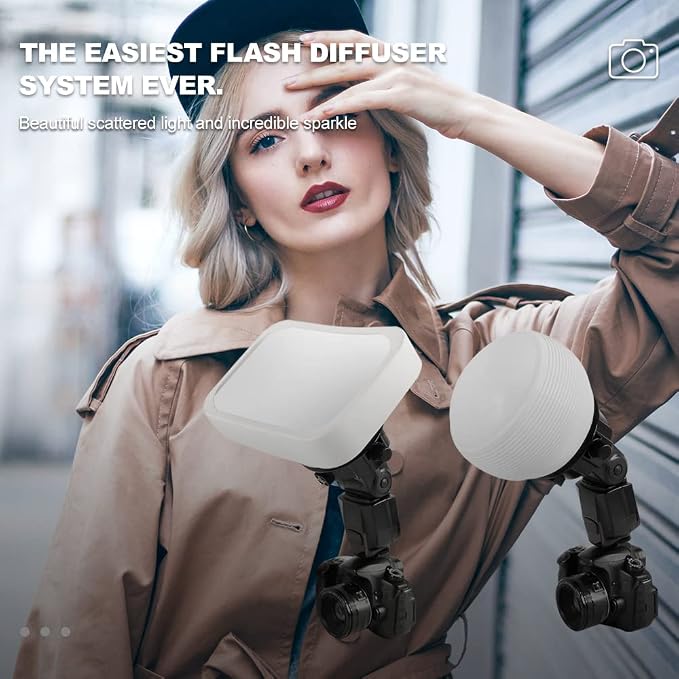 Photography Lighting Flash Diffuser Set, LENSGO Professional Flash Kit Flash - Image 6