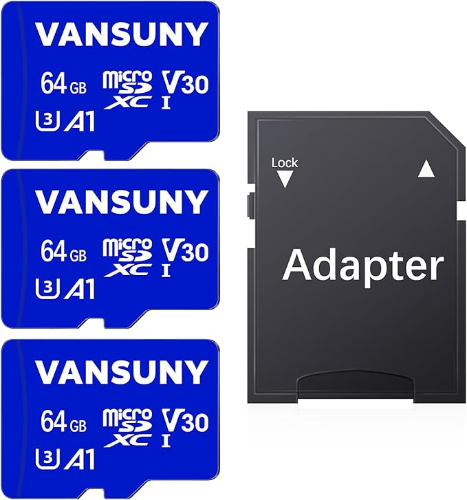 Vansuny Micro SD Card 64GB 3 Pack microSDXC Memory Card by VANSUNY