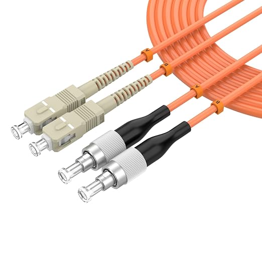 OM1 Multimode Duplex Fiber Patch Cable, SC/UPC to FC/UPC, 62.5/125μm 70M/229FT by lidkew