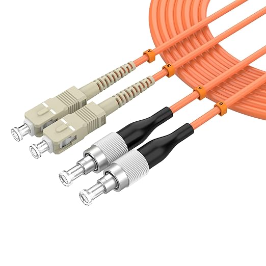 OM1 Multimode Duplex Fiber Patch Cable, SC/UPC to FC/UPC, 62.5/125μm by lidkew