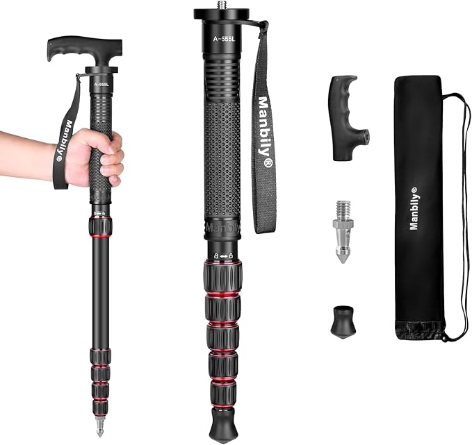 Manbily Camera Monopod Aluminum Portable Compact Lightweight Travel Monopod by Manbily