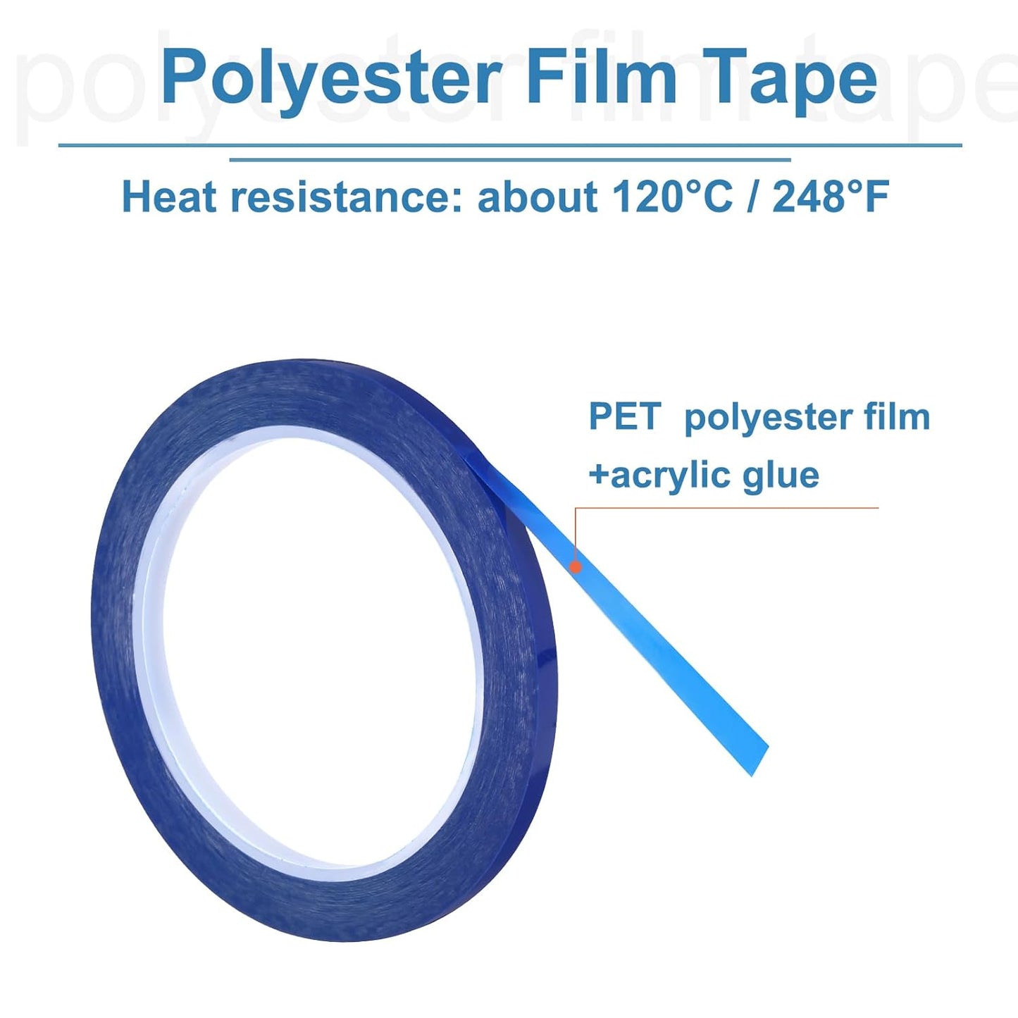 uxcell 3pcs 1/4" x 60 Yard Graphic Tape Whiteboard Grid Marking Tape Pinstripe Chart Line, Blue