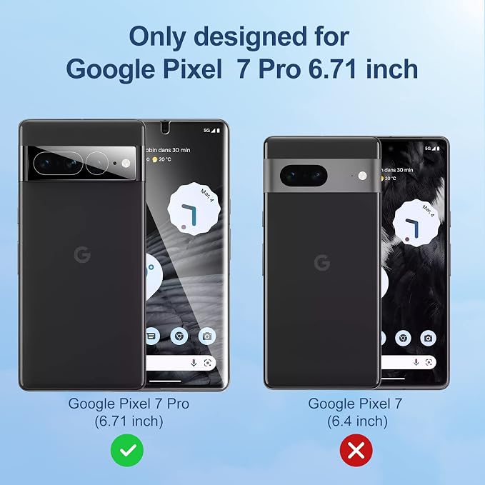 LK 2 Pack for Google Pixel 7 Pro Screen Protector 6.7-inch + 2 Pack Lens - Image 3