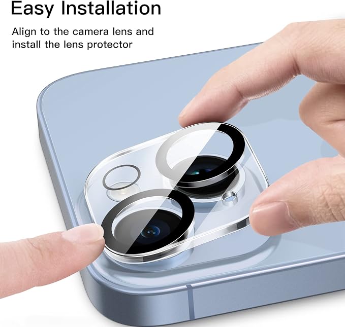 JETech Camera Lens Protector for iPhone 14 6.1-Inch and iPhone 14 Plus 6.7-Inch - Image 4