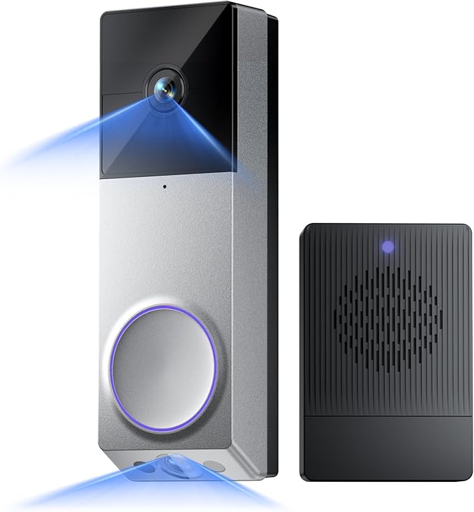 WYZE Wireless Duo Cam Video Doorbell, Battery Powered, 2K Full HD Video by WYZE
