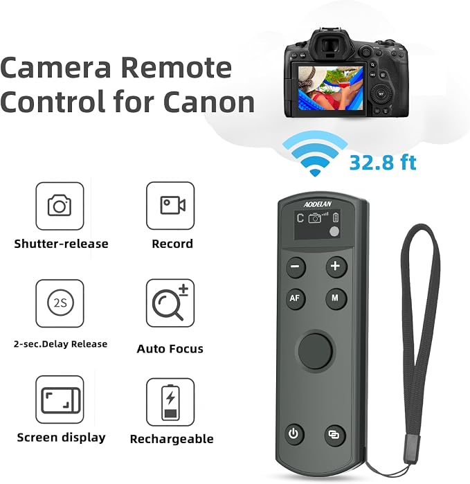 for Canon Rechargeable Wireless Shutter Release, Camera Remote Control - Image 2