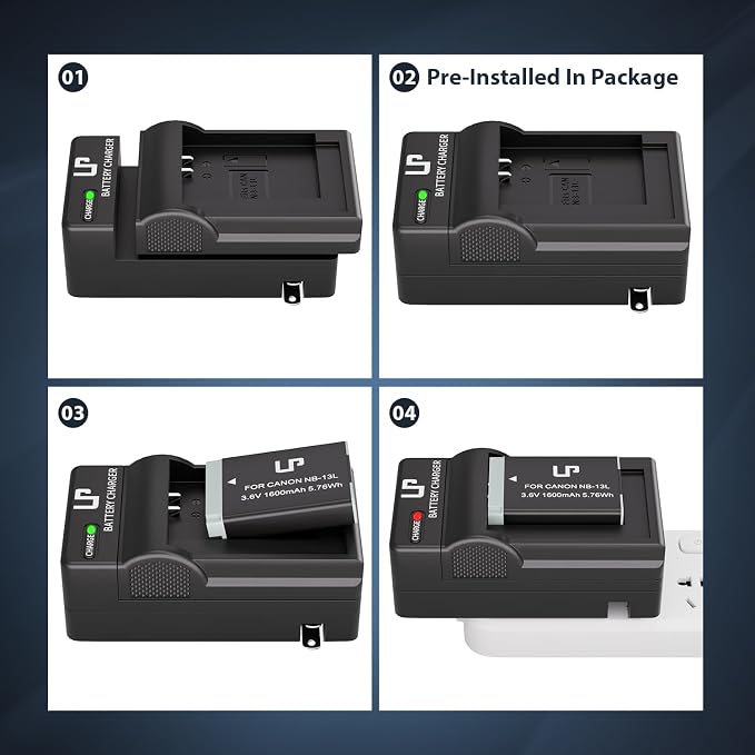 LP NB-13L Battery and Charger, 1600mAh Battery Compatible - Image 9