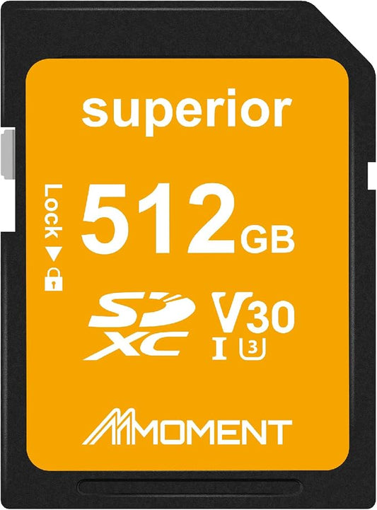 MMOMENT 512GB Full-Size SD Card UHS-I U3 V30 Class 10 High Speed SDXC – Up to by MMoment