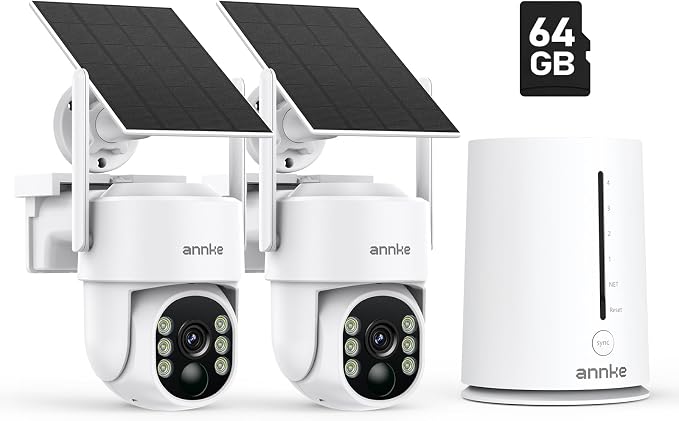 ANNKE 2.5K Wireless Security Camera Outdoor, 5MP 2-Cam Kit Solar Surveillance by ANNKE