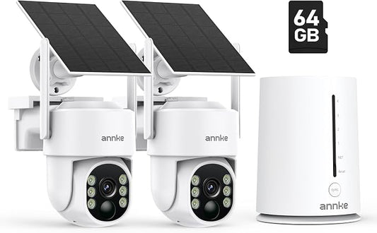 ANNKE 2.5K Wireless Security Camera Outdoor, 5MP 2-Cam Kit Solar Surveillance by ANNKE