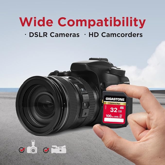 GIGASTONE 32GB SD Card 2-Pack, Camera Plus, UHS-I U1 Class 10 SDHC Memory Card - Image 6