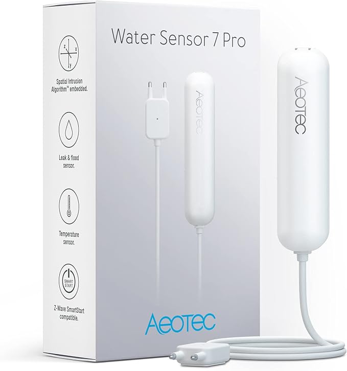 PRO Version ZWave Water Sensor: Aeotec Water Sensor 7 Pro, by Aeotec