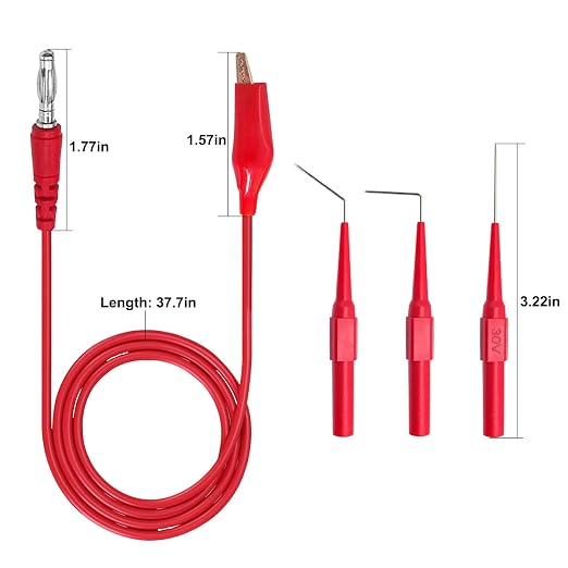 Linkhood 21PCS Back Probe Kit, Banana Plug to Copper Alligator Clip Automotive - Image 2