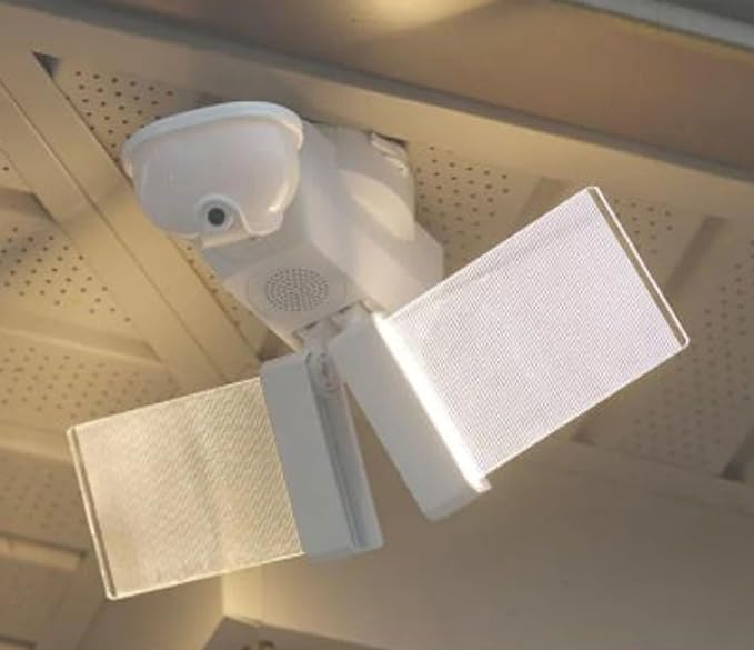 Video Wi-Fi Connected White Wired EdgeLit Motion Activated Outdoor Security - Image 2