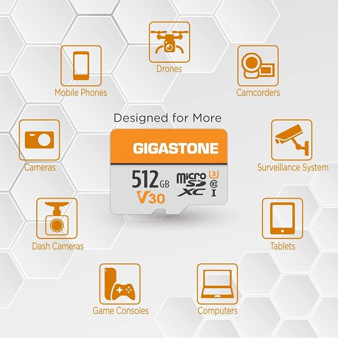 GIGASTONE 512GB Micro SD Card, for Surveillance, Security Camera, Action Camera - Image 4