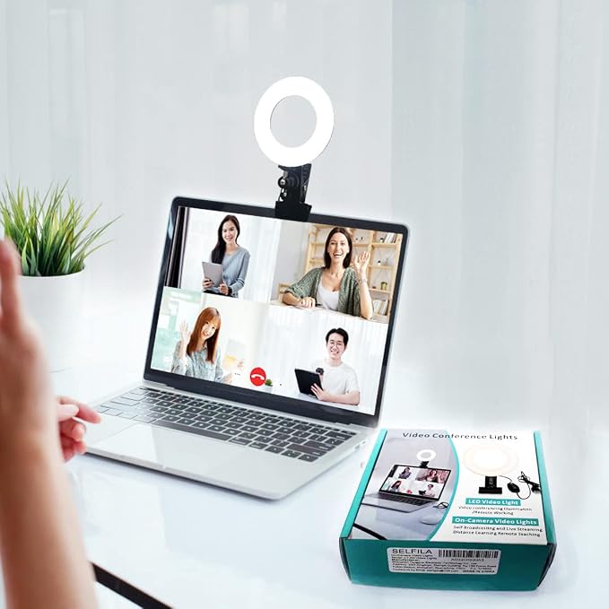 Selfila Ring Light 5 Inch USB Portable, 3200K-6500K Dimmable LED Clip on by SELFILATechnology