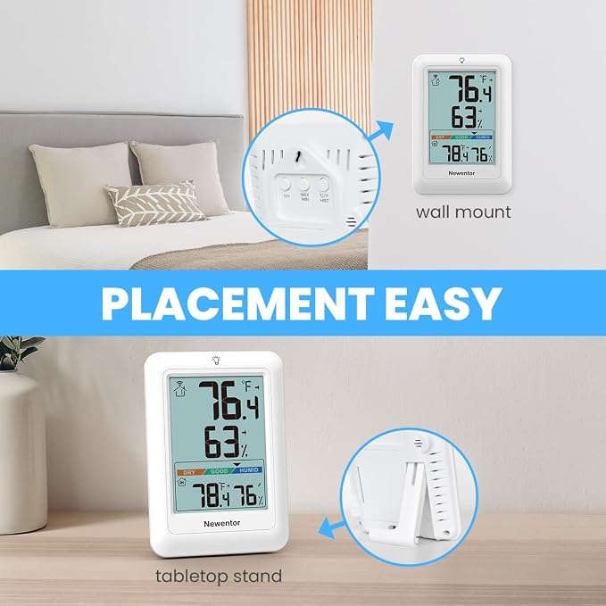 Newentor Indoor Outdoor Thermometer Wireless, Weather Station - Image 5
