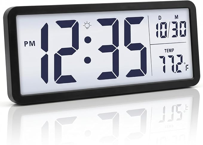 JoFomp 10.5" Large Digital Wall Clock Battery Operated by JoFomp