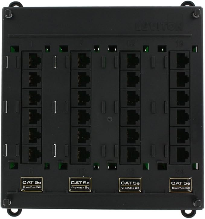 Leviton EB 24-Port Cat5E Patch Panel Twist Mount by Leviton