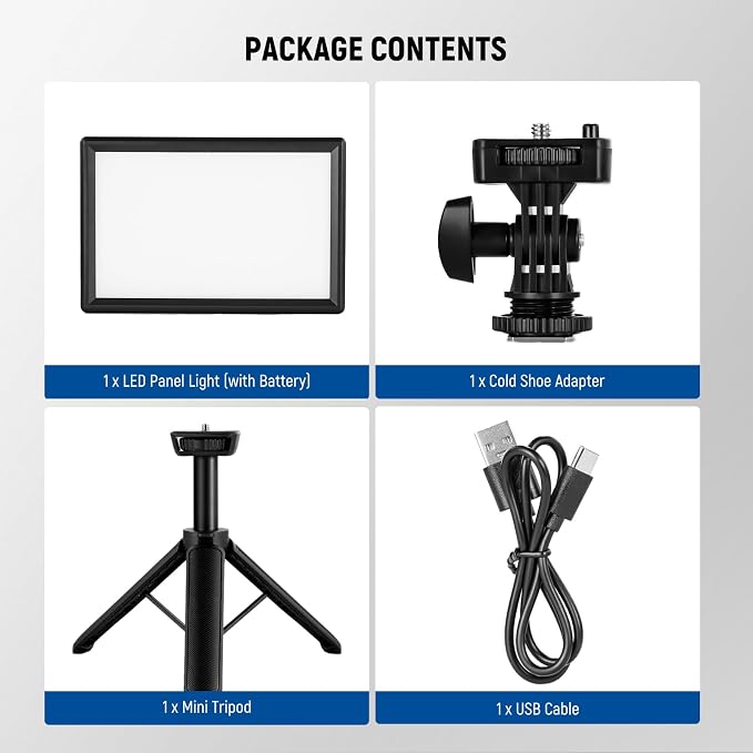 NEEWER 9" LED Video Light Panel, Dimmable DSLR Camera Soft Lighting - Image 8
