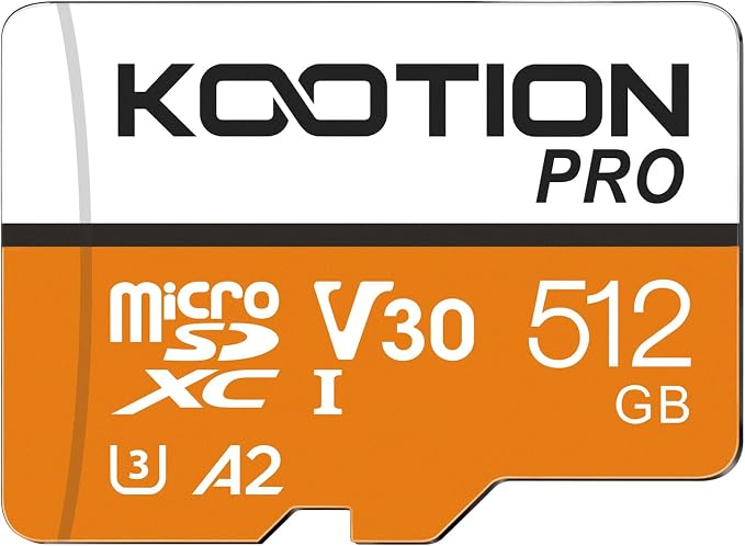 KOOTION 512GB Micro SD Card Up to 170MB/s, microSDXC UHS-I Memory Card by KOOTION