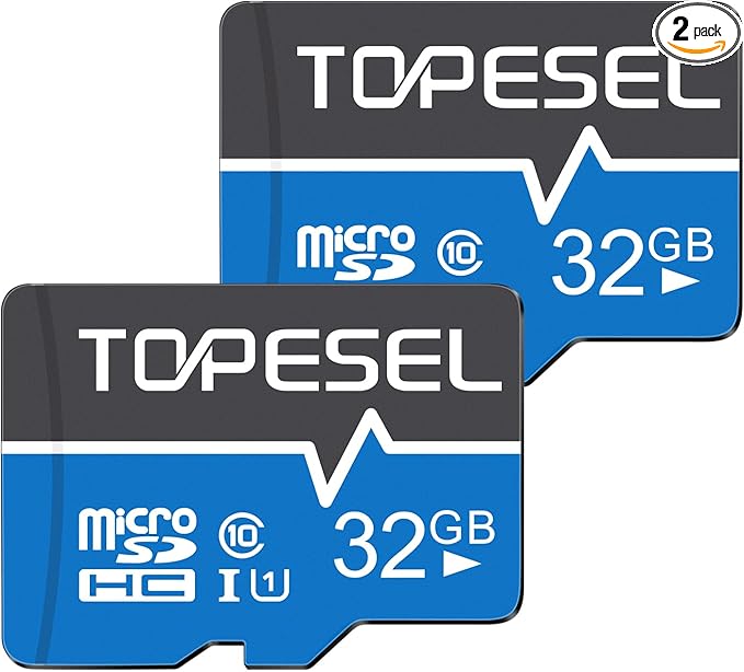 TOPESEL 32GB Micro SD Card 2 Pack Memory Cards MicroSDHC UHS-I TF Card Class 10 by TOPESEL